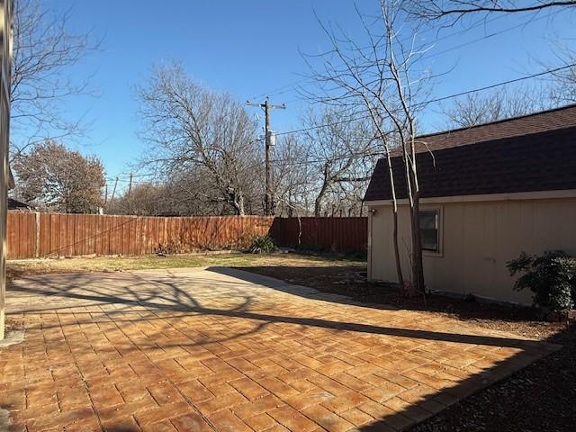 view of patio / terrace with a fenced backyard