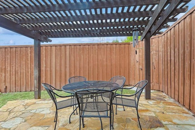 view of patio / terrace with a pergola