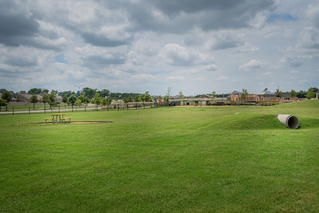 view of community featuring a yard