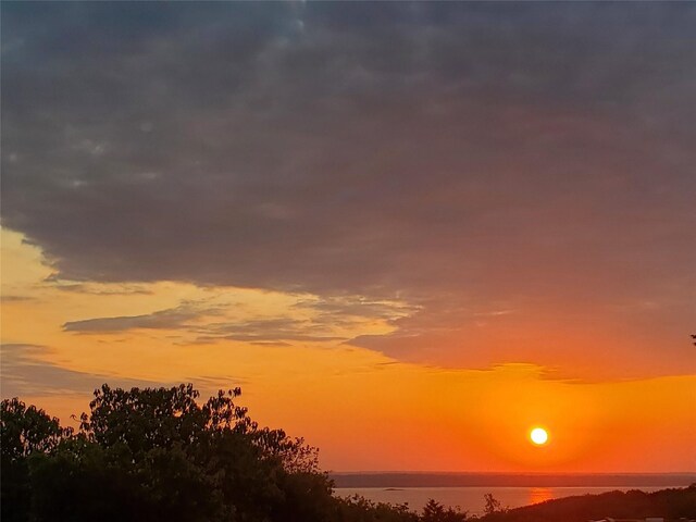 nature at dusk with a water view