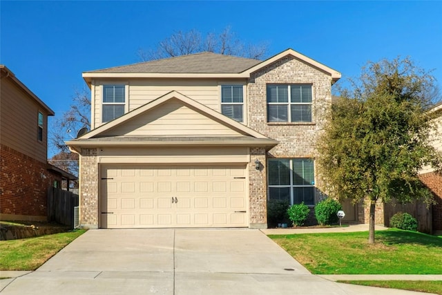 view of front of house with a front lawn