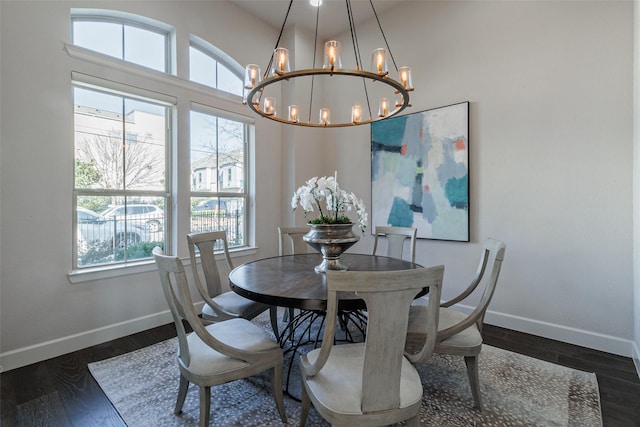 dining room featuring dark wood-type flooring