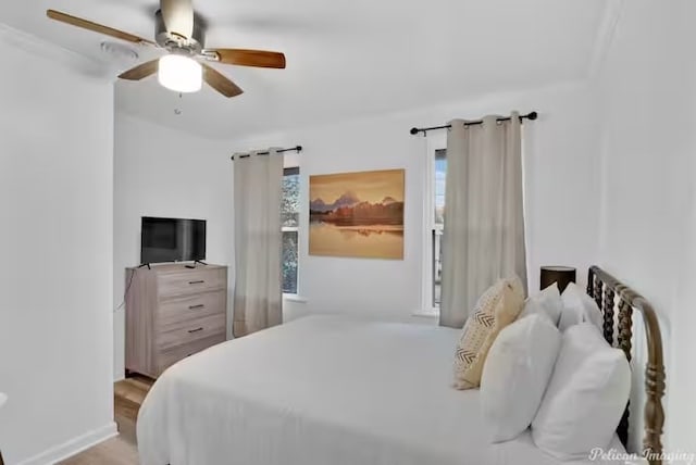 bedroom with ceiling fan