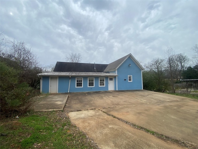 view of rear view of property