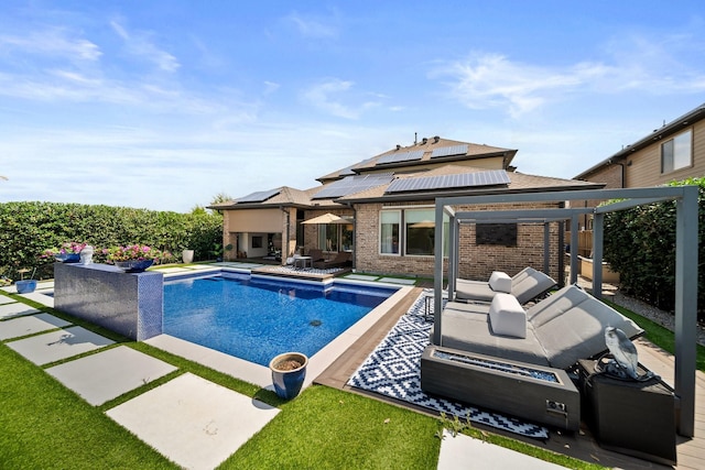 5399 Randwick Trl, Frisco, TX 75036 - view of pool with an outdoor living space and a patio area