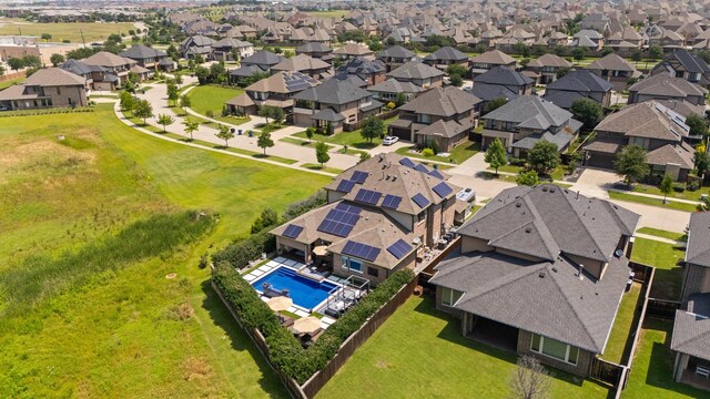 5399 Randwick Trl, Frisco, TX 75036 - aerial perspective of suburban area with a pool area