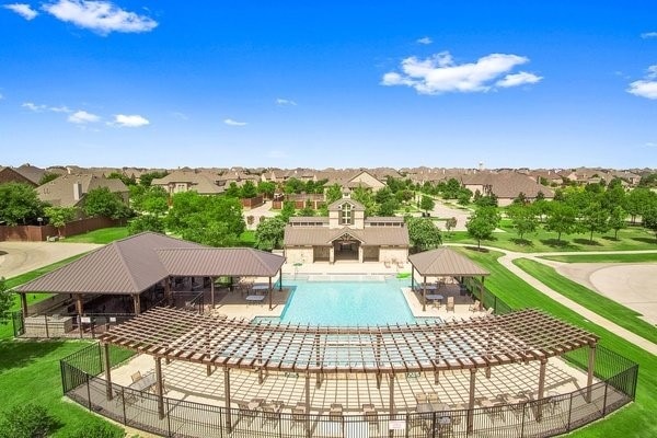 view of pool with a gazebo and a patio area