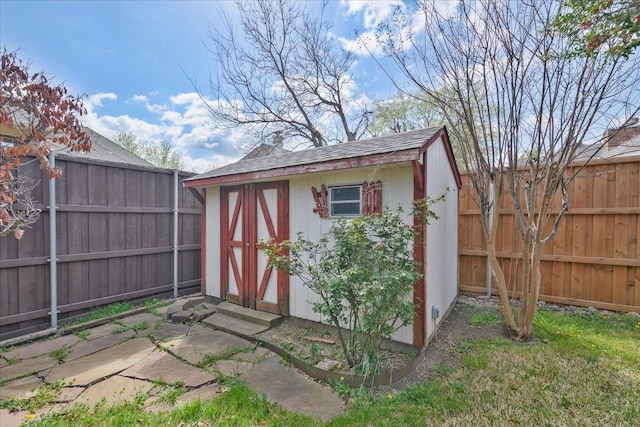 3108 Fernhurst Dr, Richardson, TX 75082 - view of shed featuring a fenced backyard