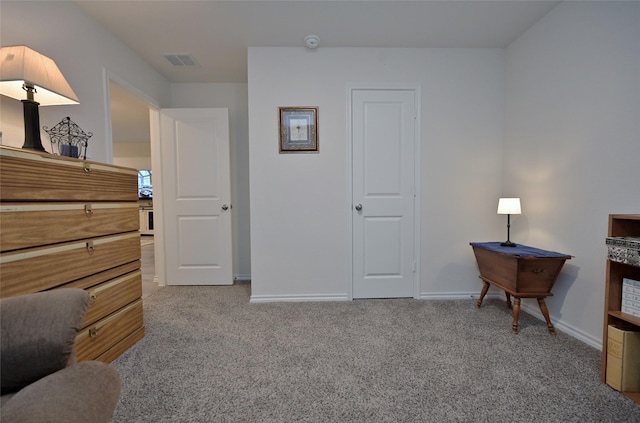 bedroom with carpet floors