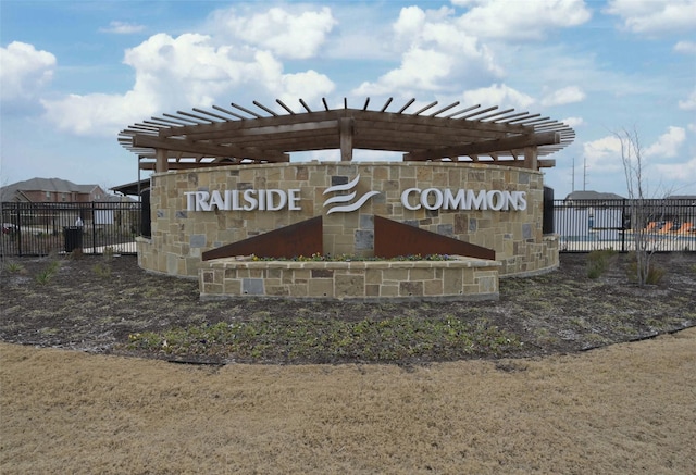 view of community sign