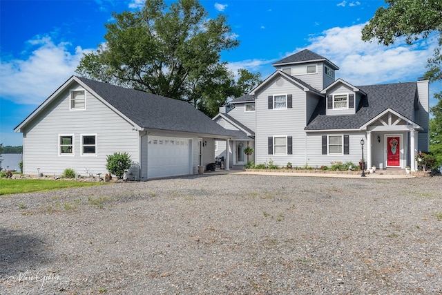 view of property featuring a garage