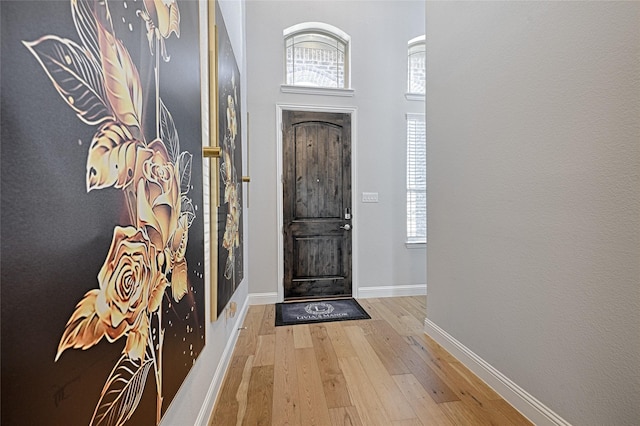 entryway featuring light wood-type flooring