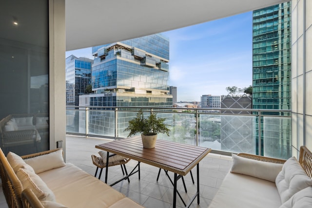 balcony with outdoor lounge area