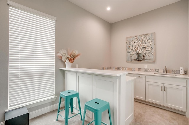 interior space featuring sink