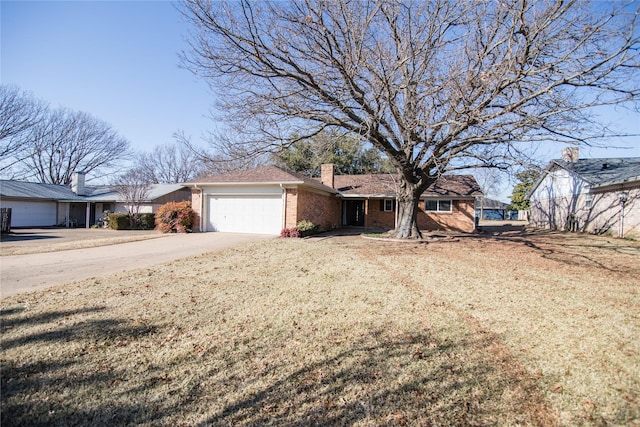 ranch-style home with a garage