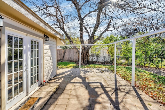 view of patio with french doors