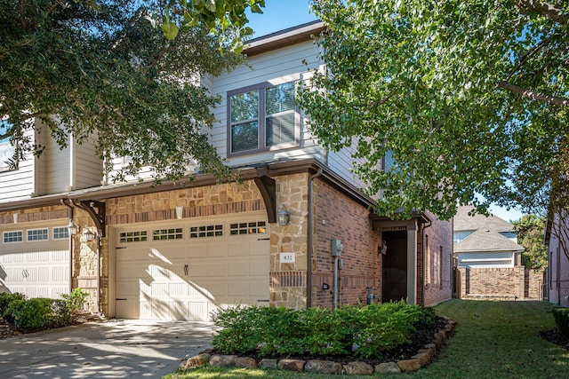 exterior space featuring a garage