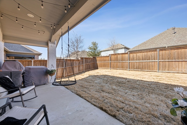 view of patio featuring area for grilling