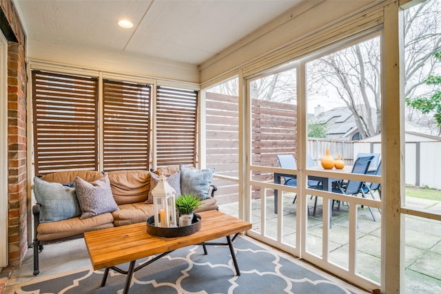 view of sunroom / solarium