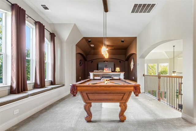 view of yard featuring a fenced in pool, a patio, and a fire pit