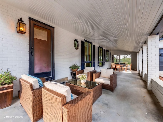 view of patio / terrace with an outdoor living space