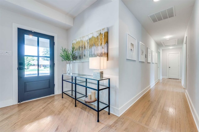 entryway featuring light hardwood / wood-style flooring