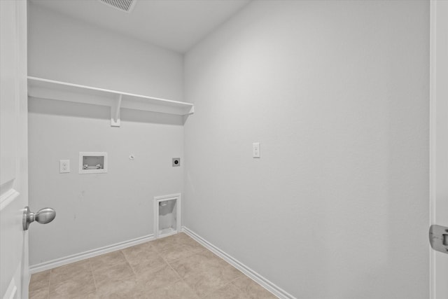 washroom featuring gas dryer hookup, hookup for a washing machine, and electric dryer hookup