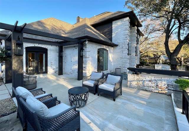 view of patio / terrace with an outdoor hangout area