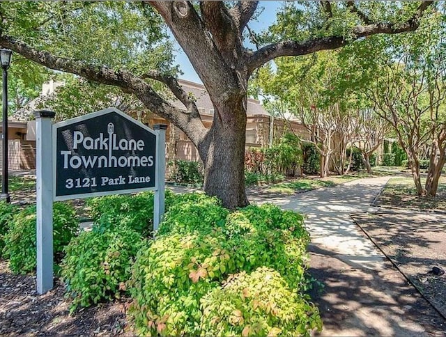 view of community sign