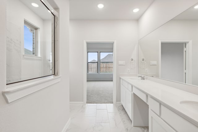 bathroom with vanity