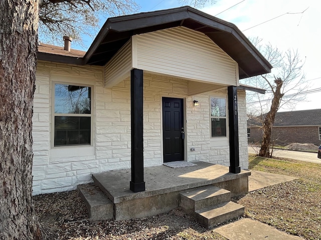 view of doorway to property