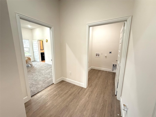 interior space featuring wood-type flooring