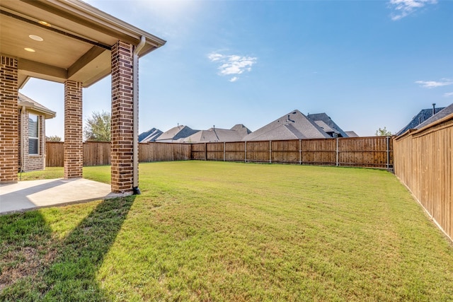 view of yard featuring a patio area