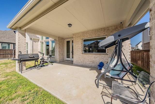 view of patio / terrace with area for grilling