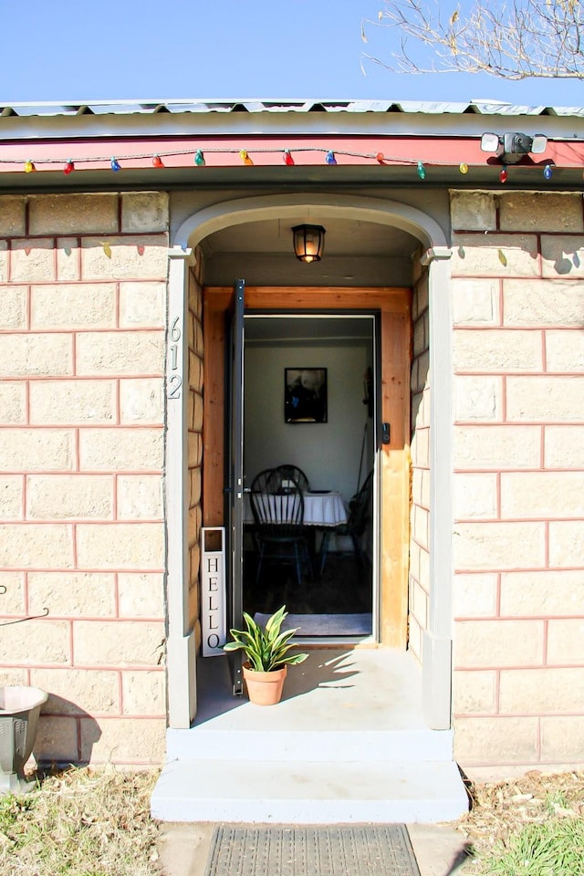 view of doorway to property