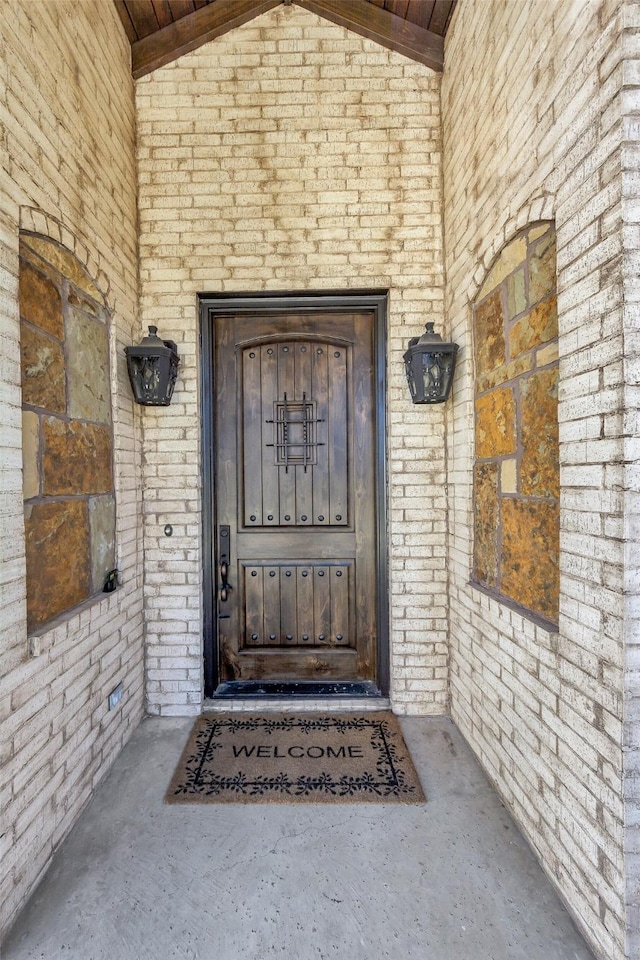 view of doorway to property