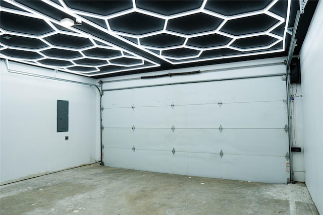 garage with electric panel