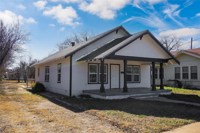 bungalow-style house with a porch