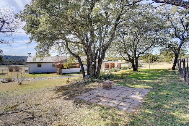 view of yard with a patio area