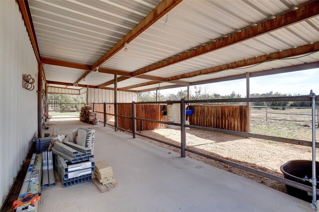 view of horse barn