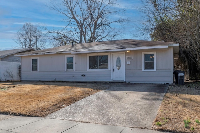 view of ranch-style house