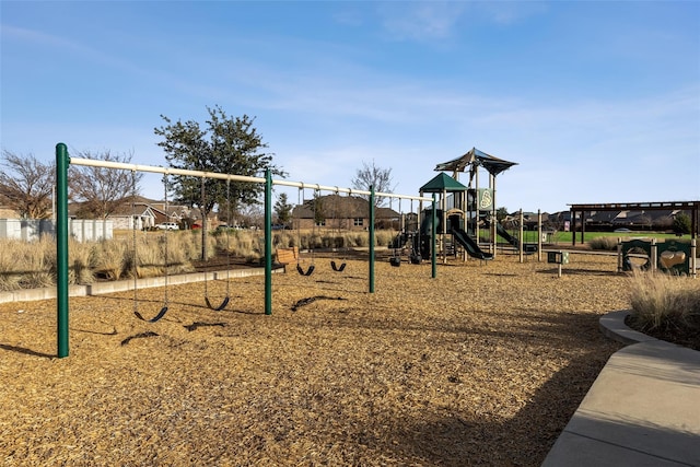 view of jungle gym