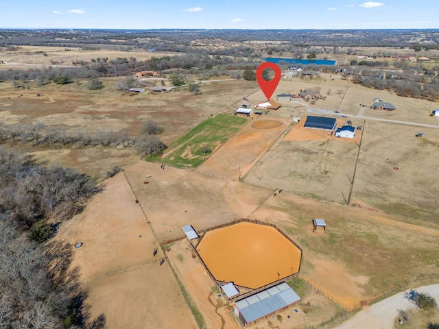 drone / aerial view featuring a rural view