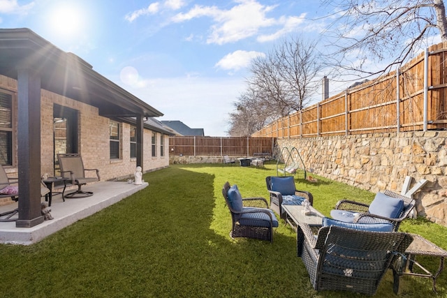 view of yard with a patio