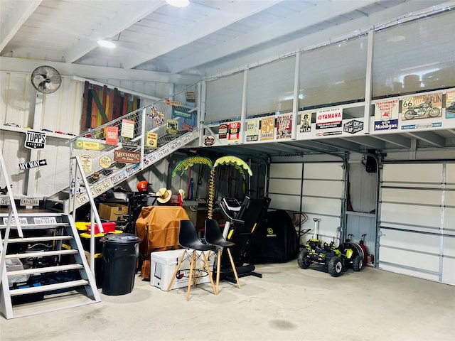 storage featuring a garage