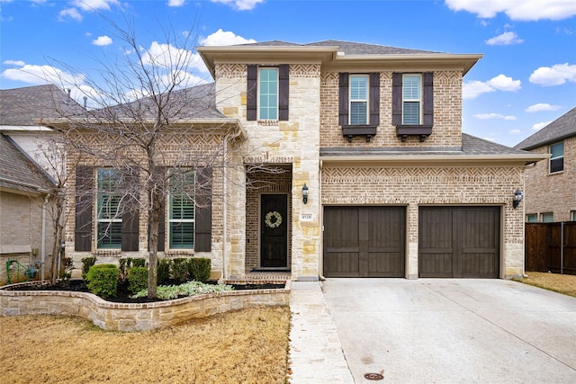 view of front of home with a garage