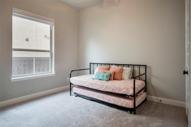 bedroom featuring carpet flooring