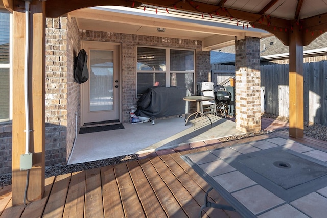 exterior space with area for grilling and a gazebo