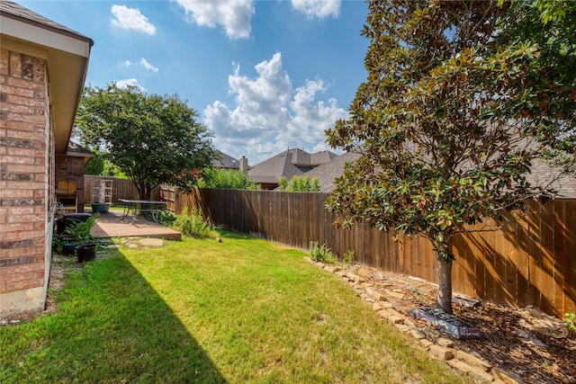 view of yard featuring a patio area