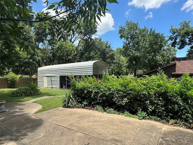 view of patio with a carport